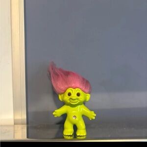 Russ Neon Green Troll Doll with Pink Hair